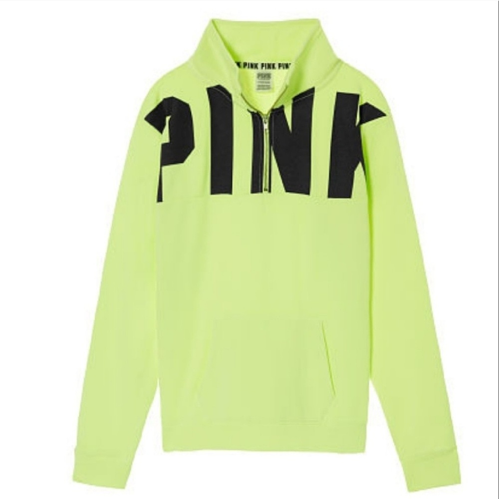 PINK VICTORIA'S SECRET QUARTER-ZIP SIZE M.nwt - Picture 1 of 3
